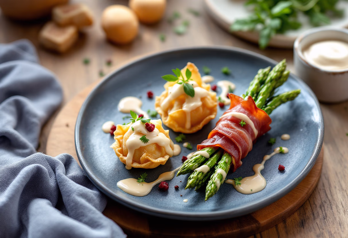 asparagus with dumplings 