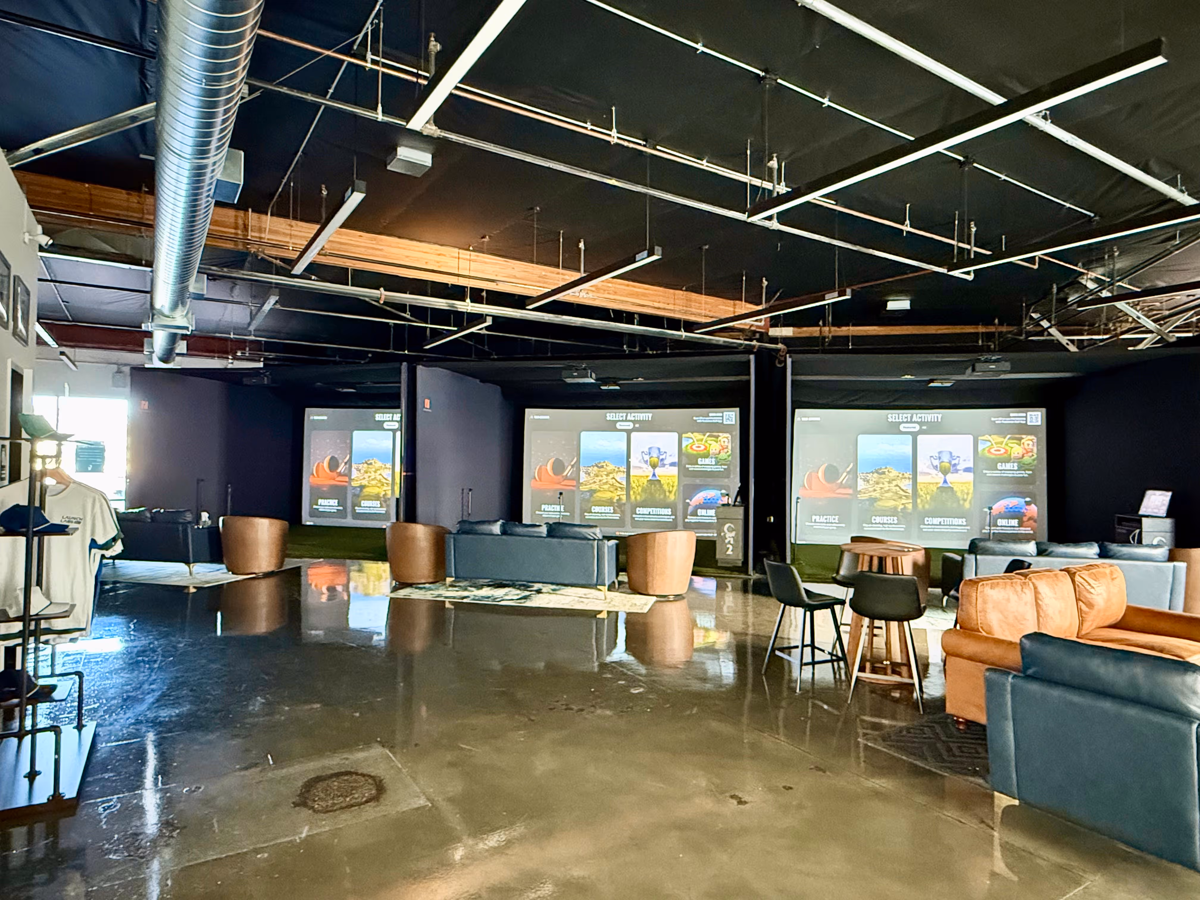 24/7 indoor golf simulator bay with Trackman iO at Launch Labs Golf in Morgan Hill near San Jose