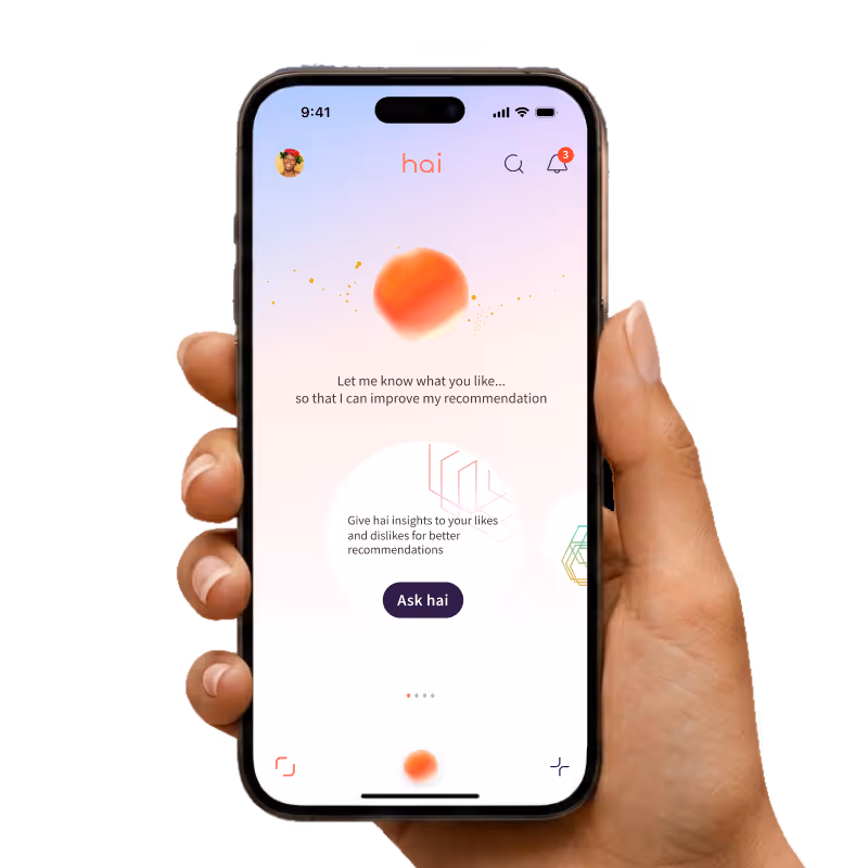 Hai is a personalized discovery app designed to find your next favorite thing. Whether it’s a movie for tonight, a book for the weekend, or a new playlist for your morning commute, Hai learns what you love with just a few simple interactions. Powered by a sophisticated recommendation engine, it evolves into a digital reflection of your unique taste.