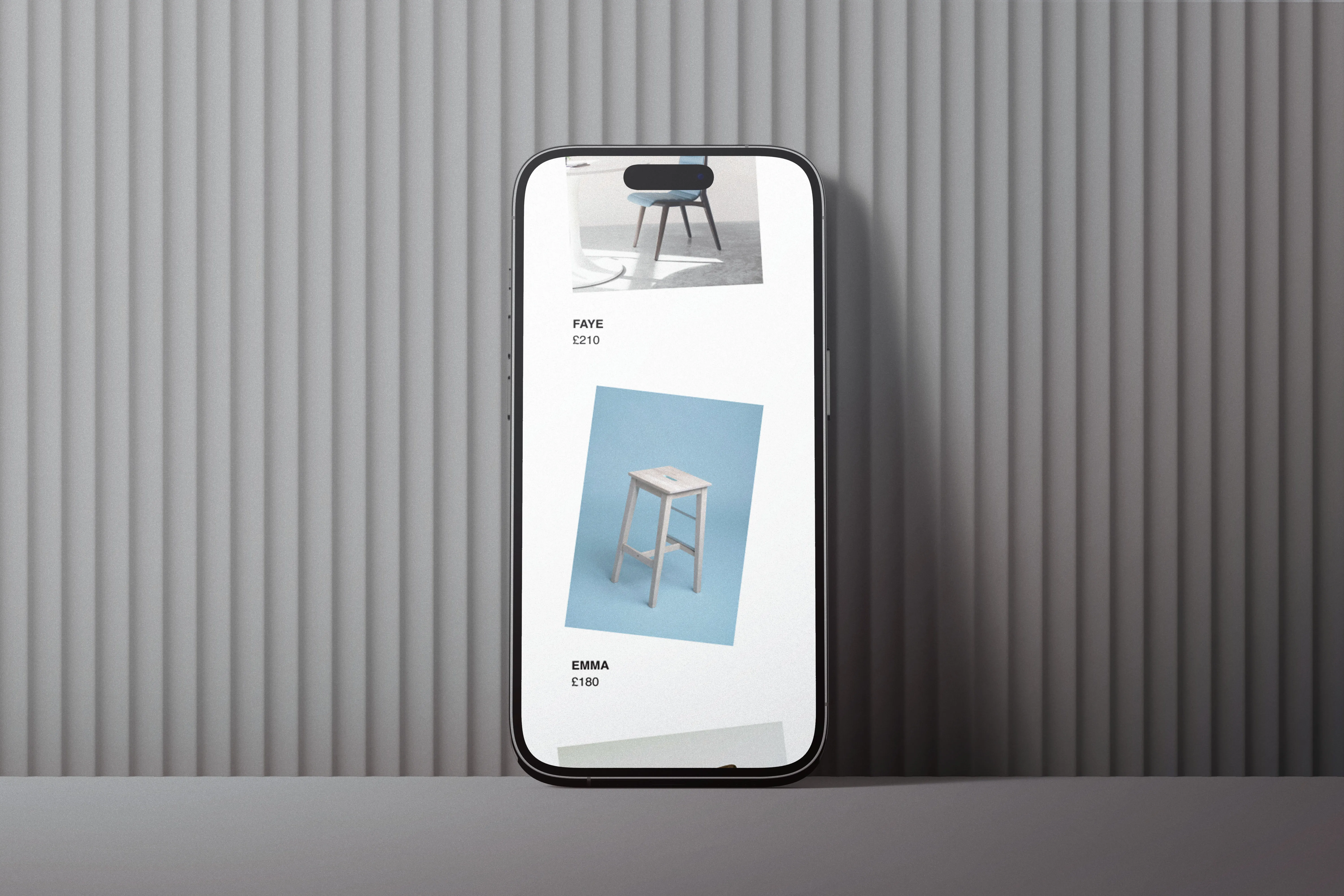 a laptop resting on a chair displaying the refelctions website 