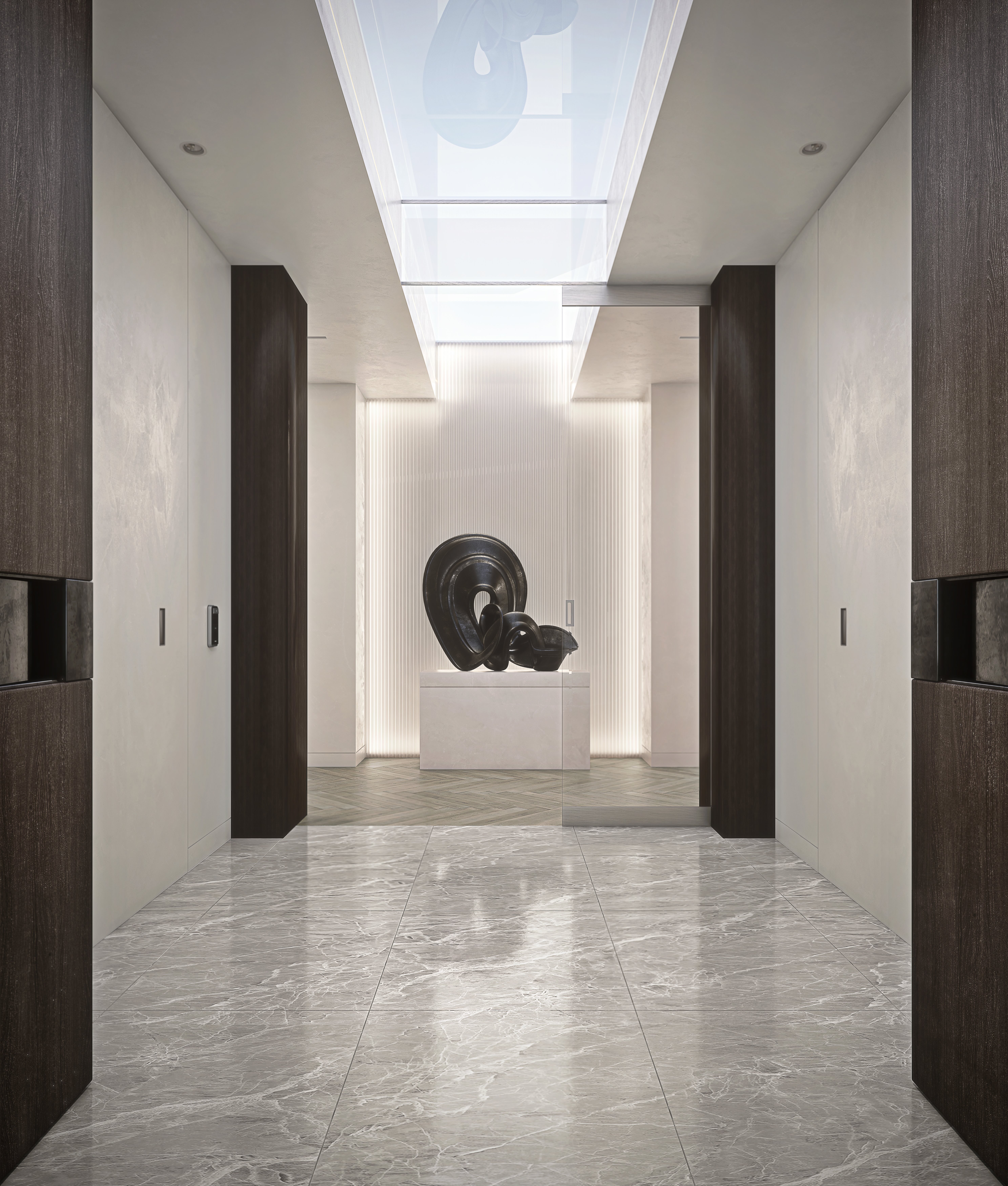 a laptop resting on a chair displaying the refelctions website 