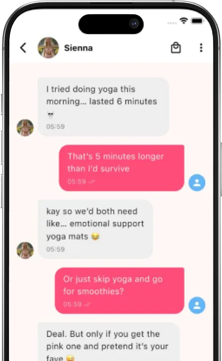 A cell phone with two messages on the screen.