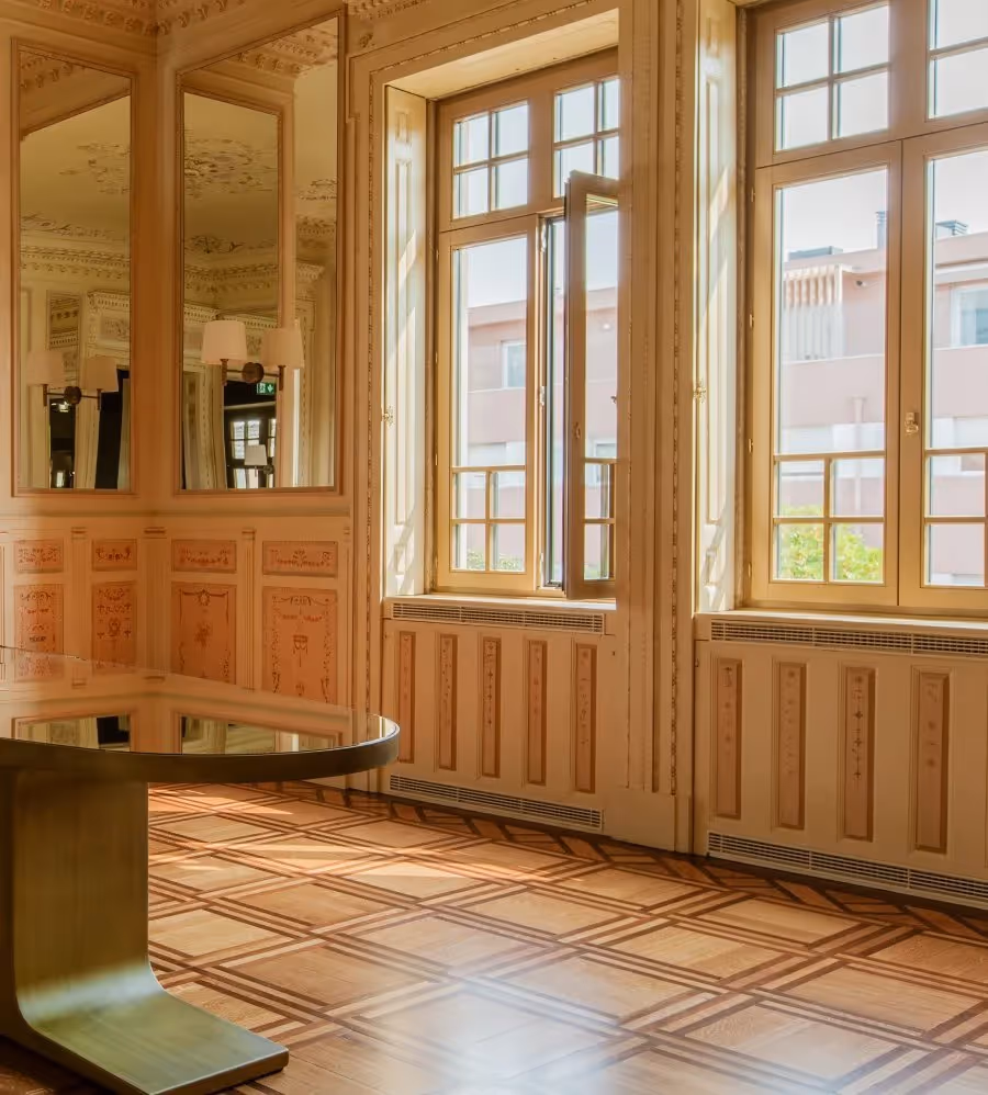 Evento no Palacete Severo — sala de eventos preparada para celebrações