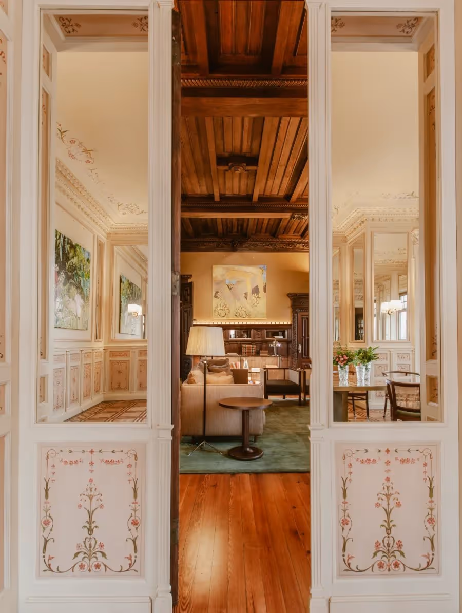 Evento no Palacete Severo — detalhe de decoração de evento em Porto