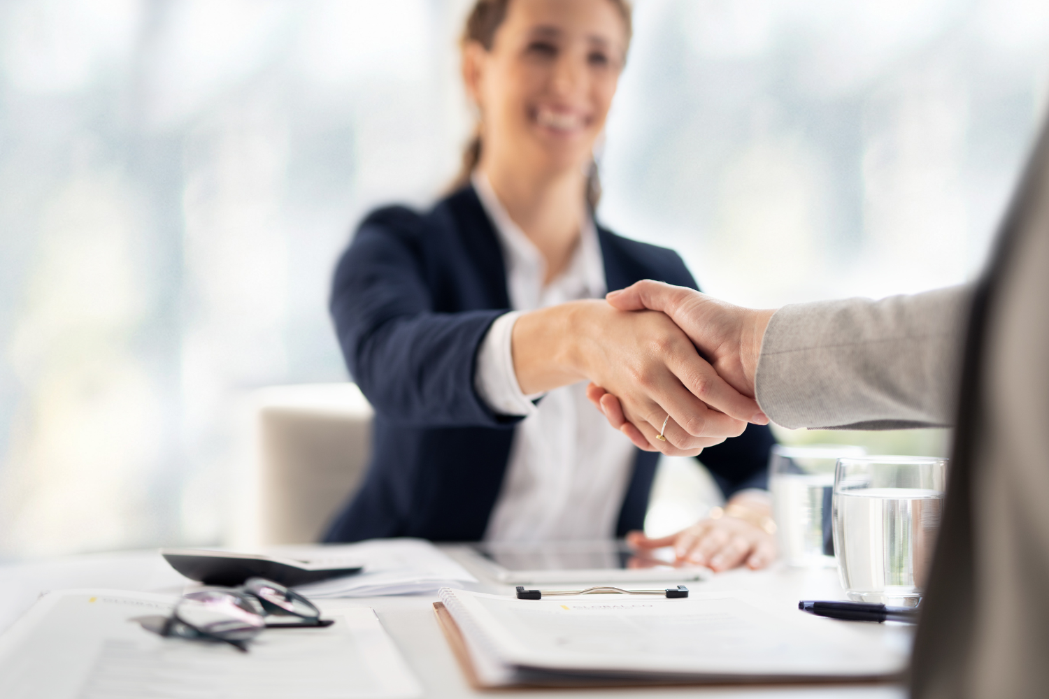 Two people shaking hands
