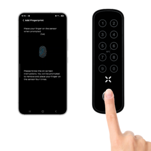 BLACK X xPad+ smart keypad - Biometric access control device with fingerprint, NFC, and Bluetooth connectivity
