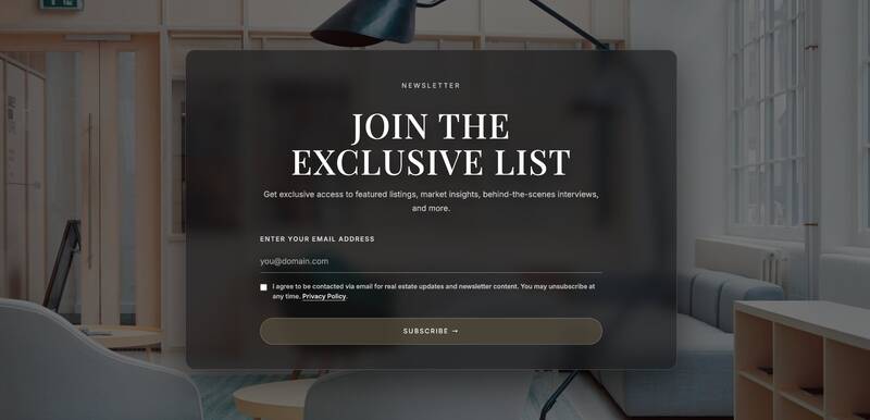 AI Visibility Website - Newsletter signup and lead capture