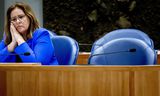 Demissionair staatssecretaris Aukje de Vries (Toeslagen, VVD) in de Tweede Kamer tijdens een debat over de Toeslagenaffaire.