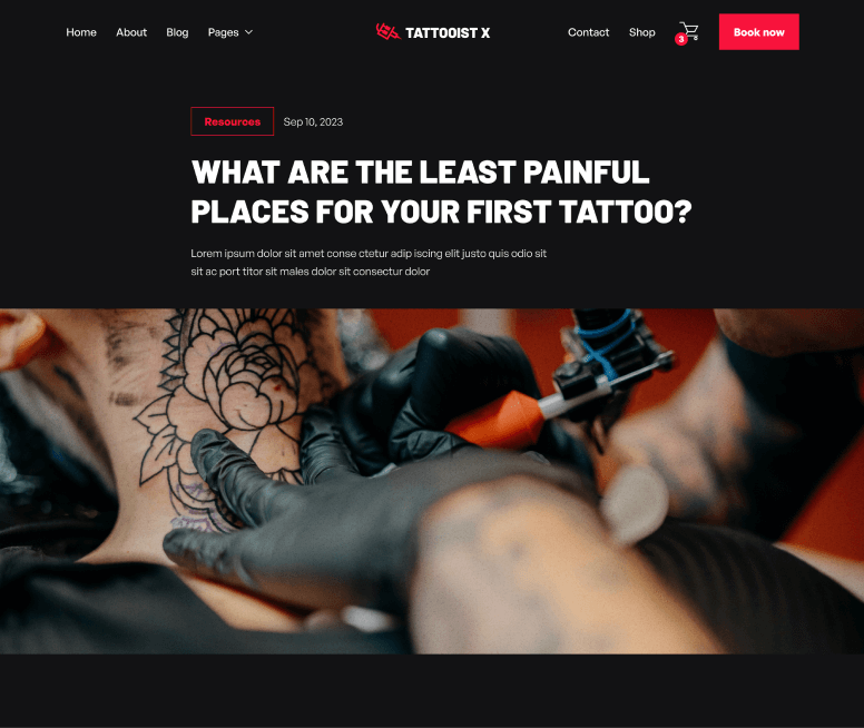 Blog Single - Tattooist X Webflow Template