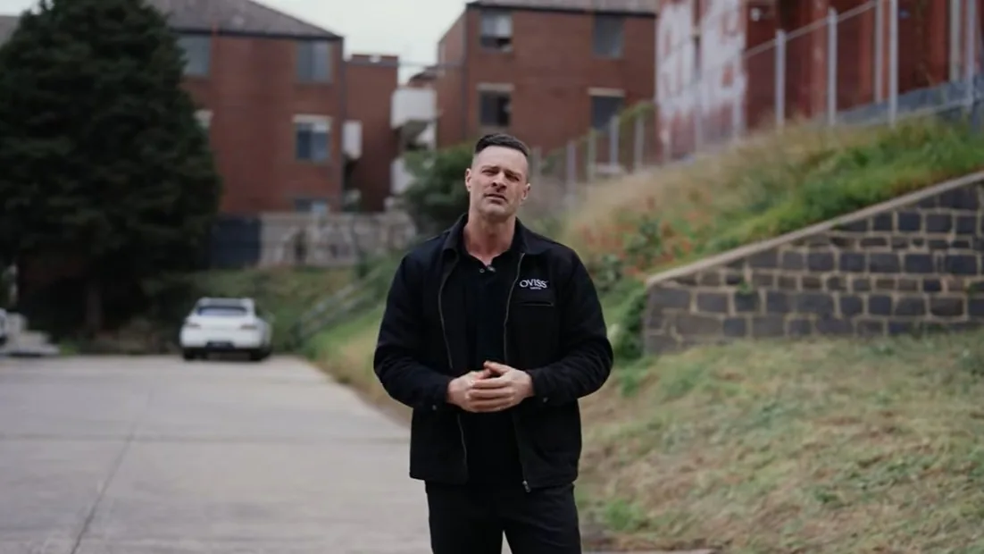 Cal on site for Built Before Us, episode one