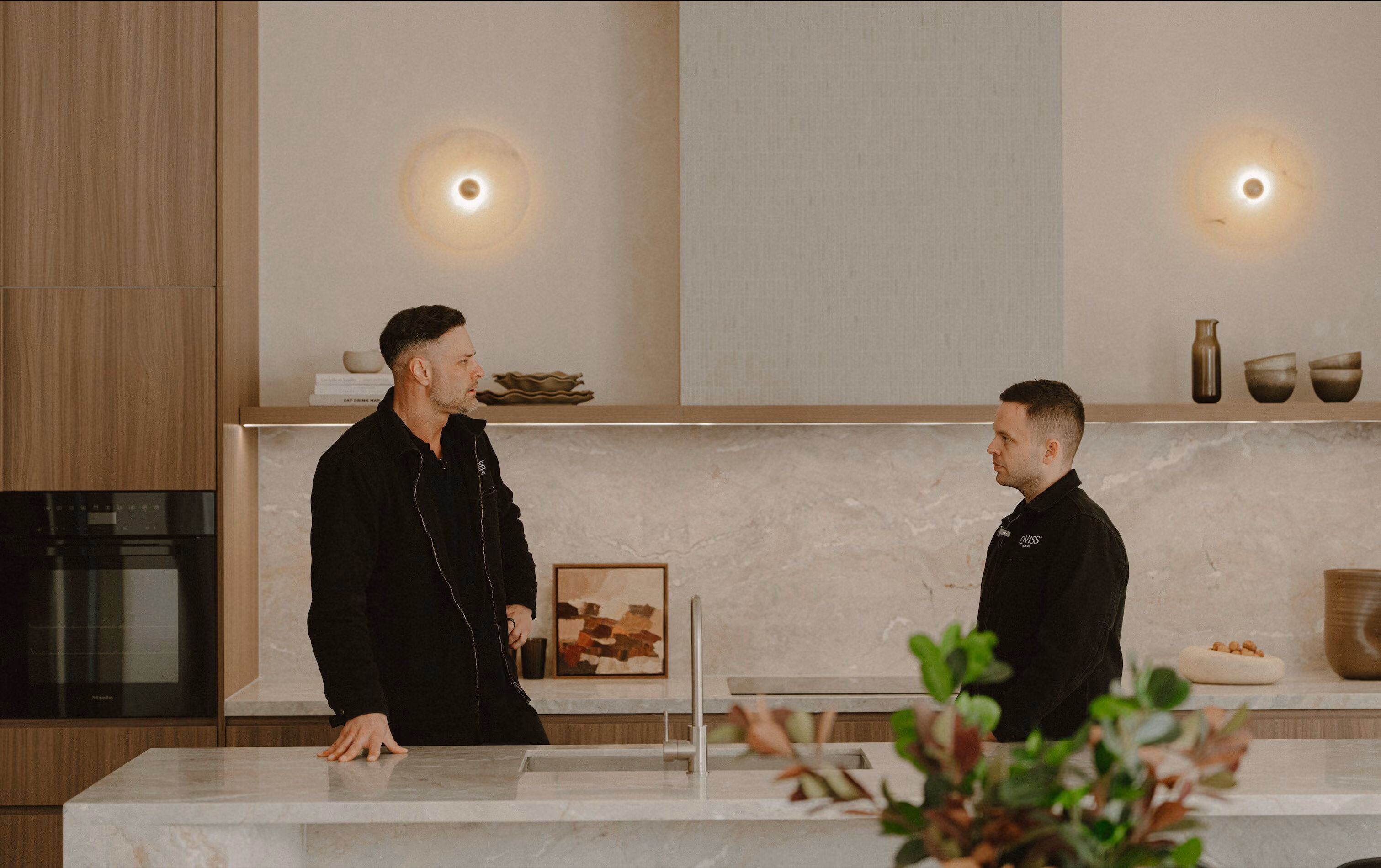 Cal and Matt in the kitchen