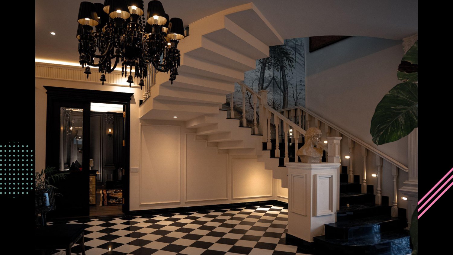 Aniq Varani staircase and entrance hall photography by Pixelix