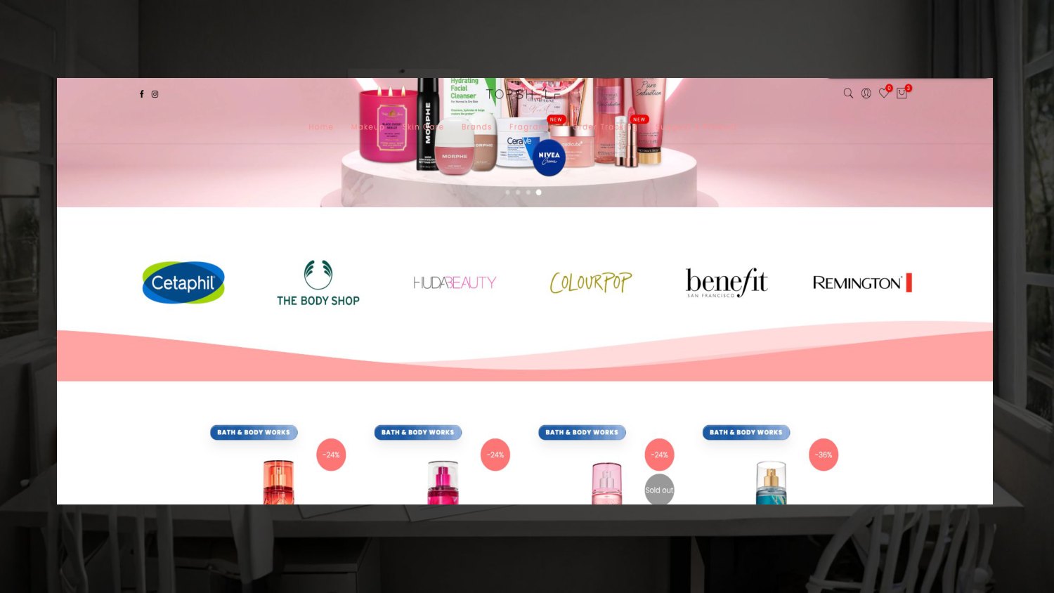 Topshelf Pakistan stocked international brands page by Pixelix