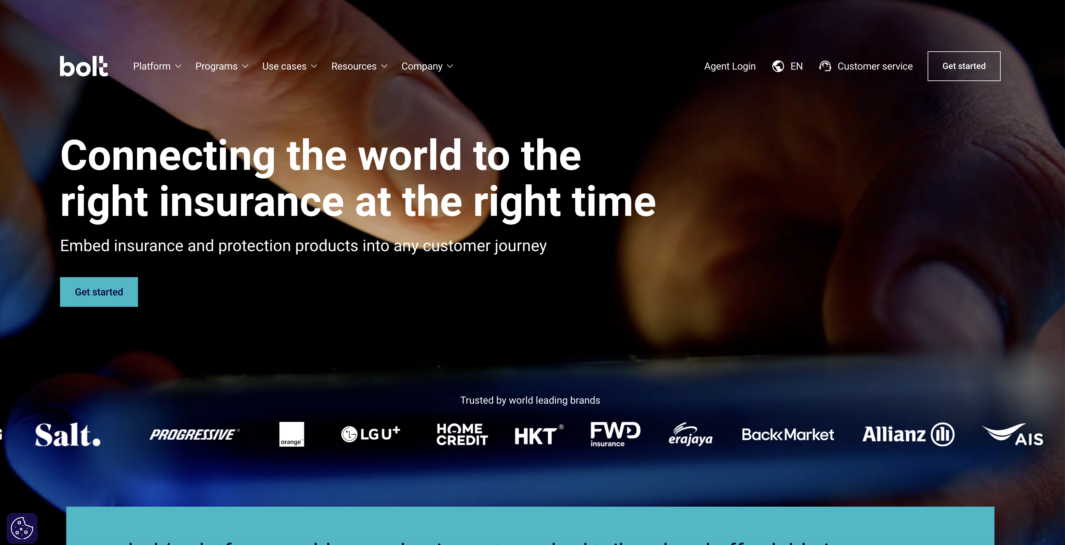 Website homepage screenshot of Authentic ID featuring a young woman's face with a digital facial recognition grid overlay, promoting a future-proof identity verification solution for fraud prevention and telecom providers.