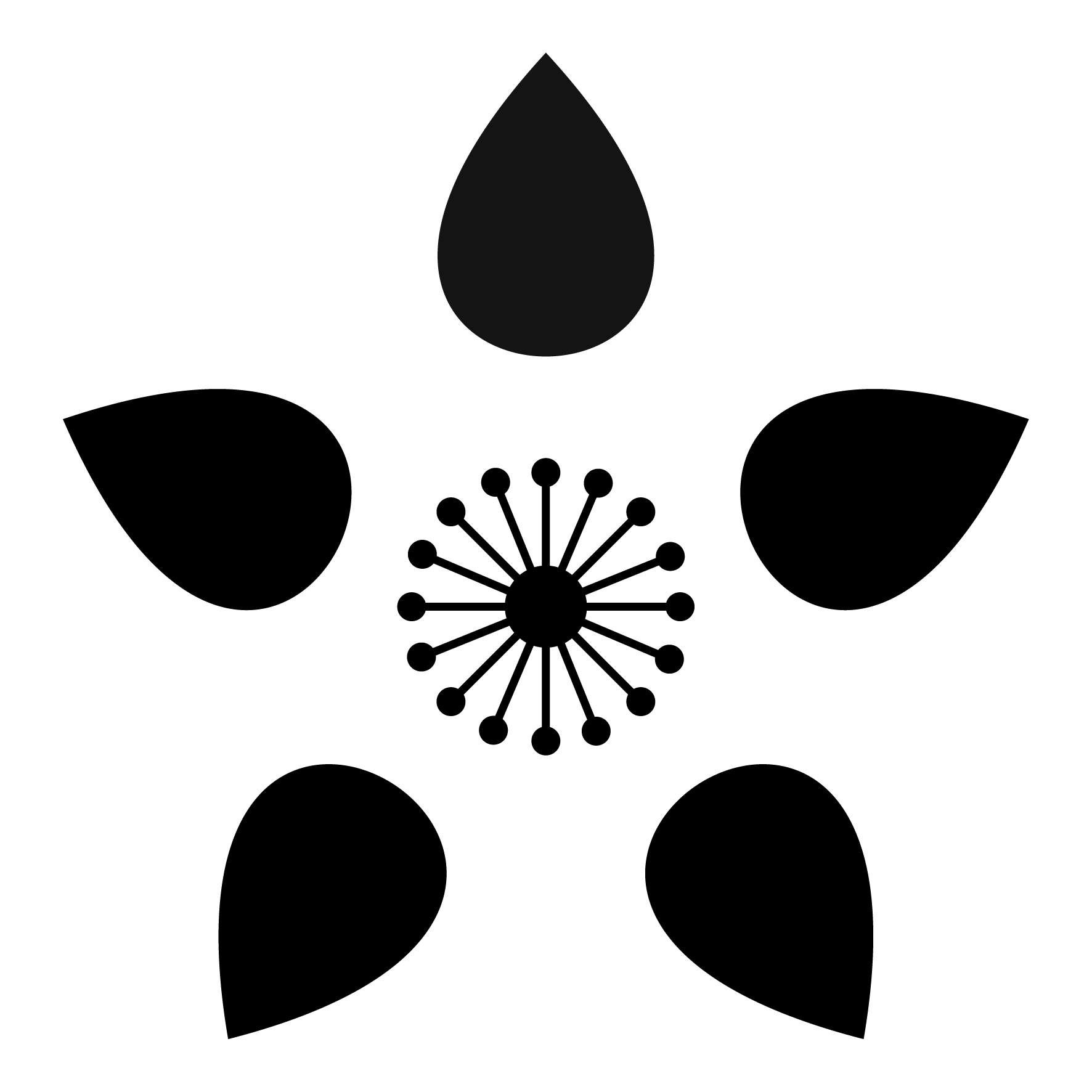 Logo fleur noire