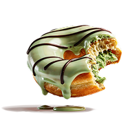 Delicious croissant with raspberry filling