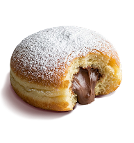 Delicious croissant with raspberry filling