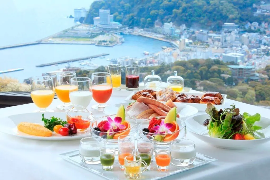 ヘルシーで新鮮な朝食。