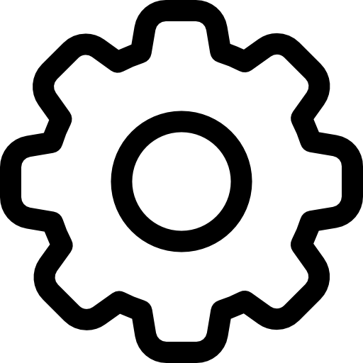 Ikon av et tannhjul som symboliserer innstillinger.