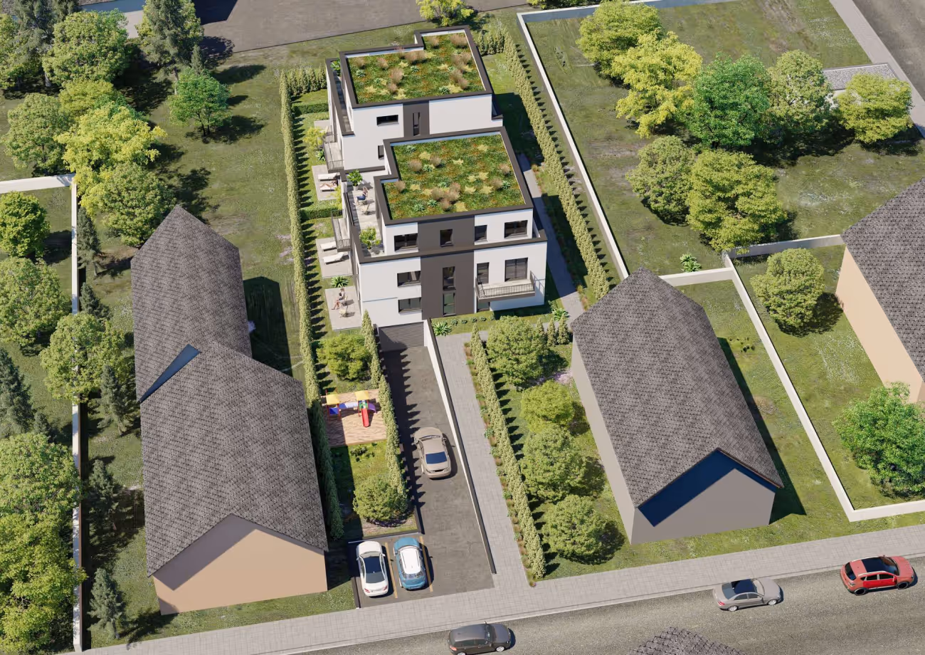 Vogelperspektive Straße