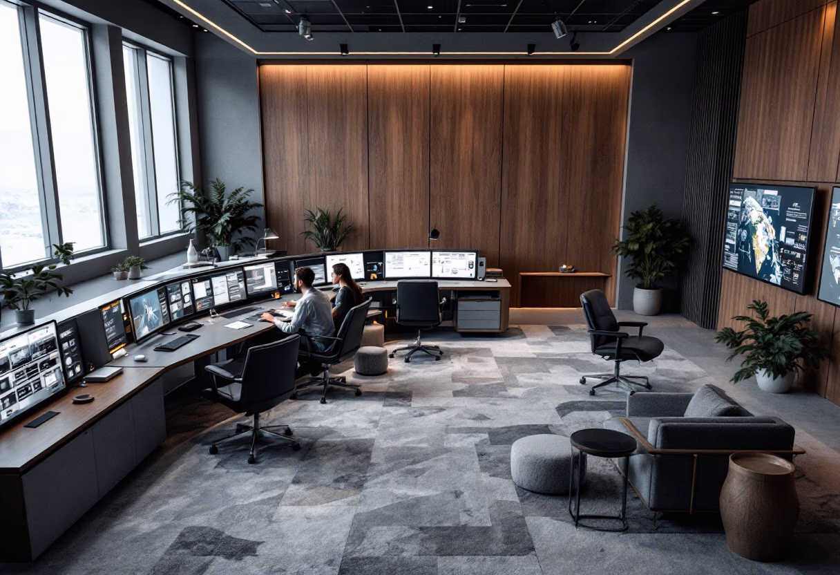 image of mission control room (for a space tech)