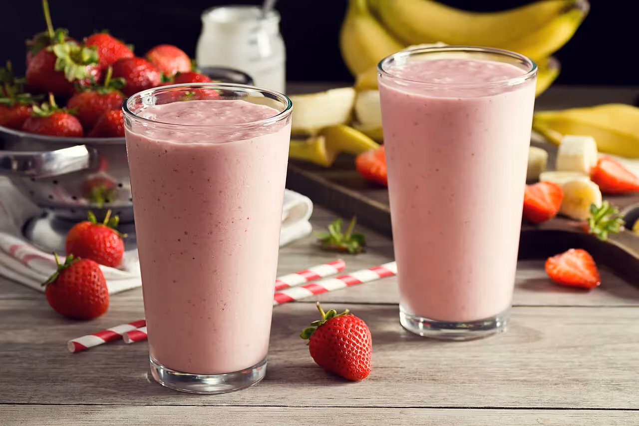 Rezept eines Erdbeer-Smoothies