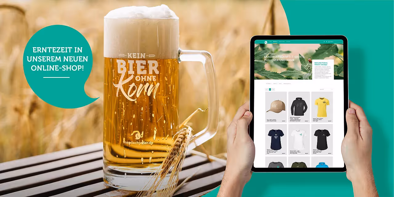 Online-Shop zur Kampagne Landwirtschaft MAG DOCH JEDER Bierglas Landwirtschaft