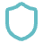 Teal shield icon symbolizing protection or security.