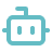 Icon of a teal microwave with a rounded rectangular body and a small handle.