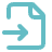 Icon of a file with a right arrow, representing file input or upload.