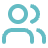 Teal icon of two abstract user figures representing multiple users or a group.