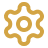 Yellow gear icon representing settings or configuration.
