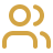 Icon of two stylized human figures in gold, representing users or a group.
