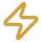 Yellow stylized lightning bolt icon.