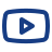 YouTube logo in navy blue color.