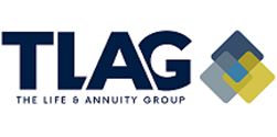 TLAG logo with overlapping blue, gray, and yellow squares and text 'The Life & Annuity Group'.