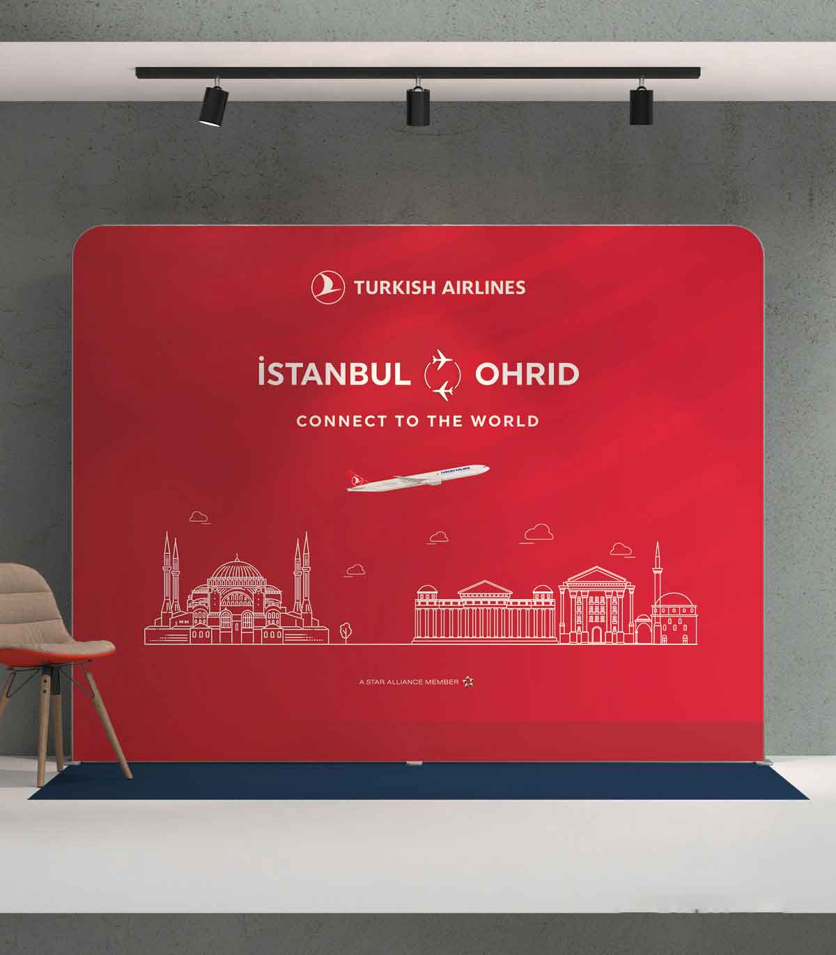 ankara kumaş kaplı boru stand