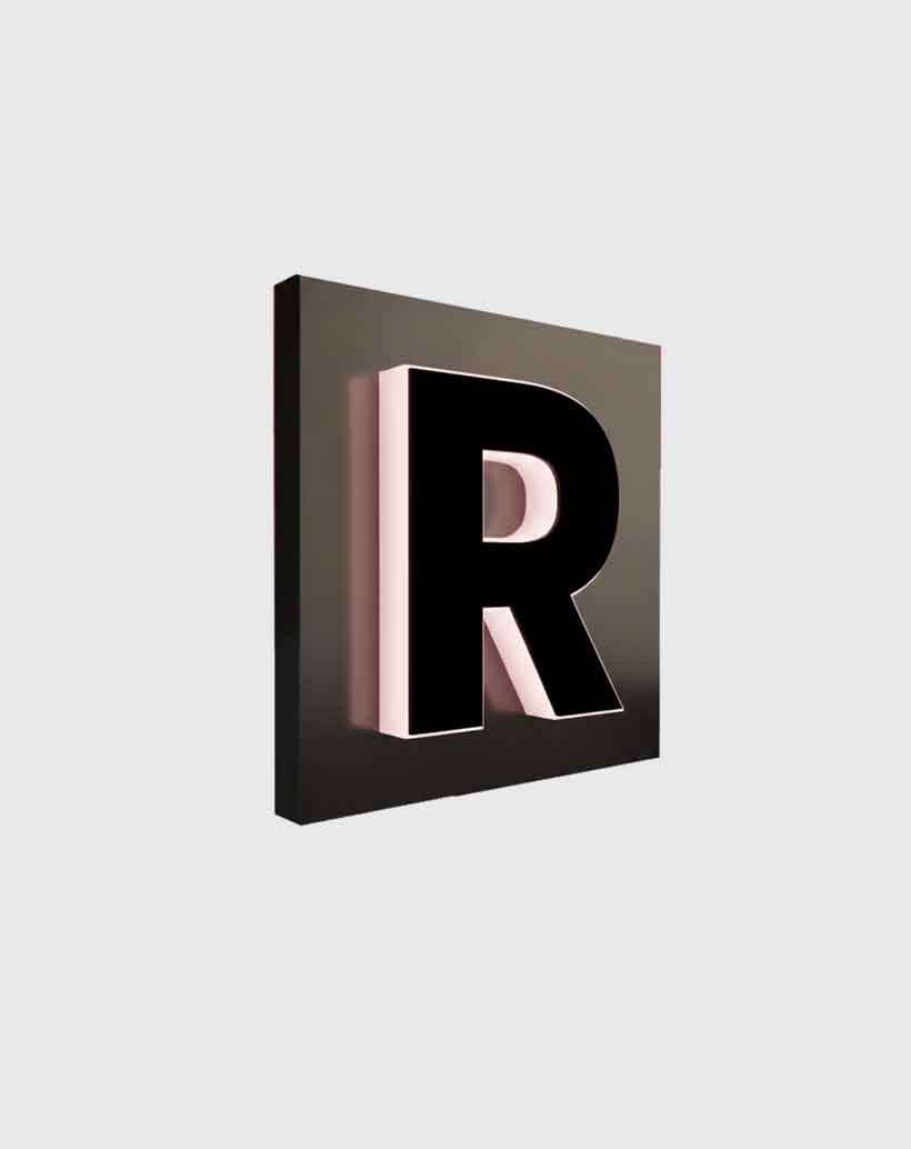 yan ışıklı kutu harf