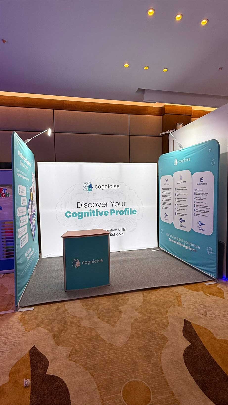 özel ölçü ayaklı lightbox