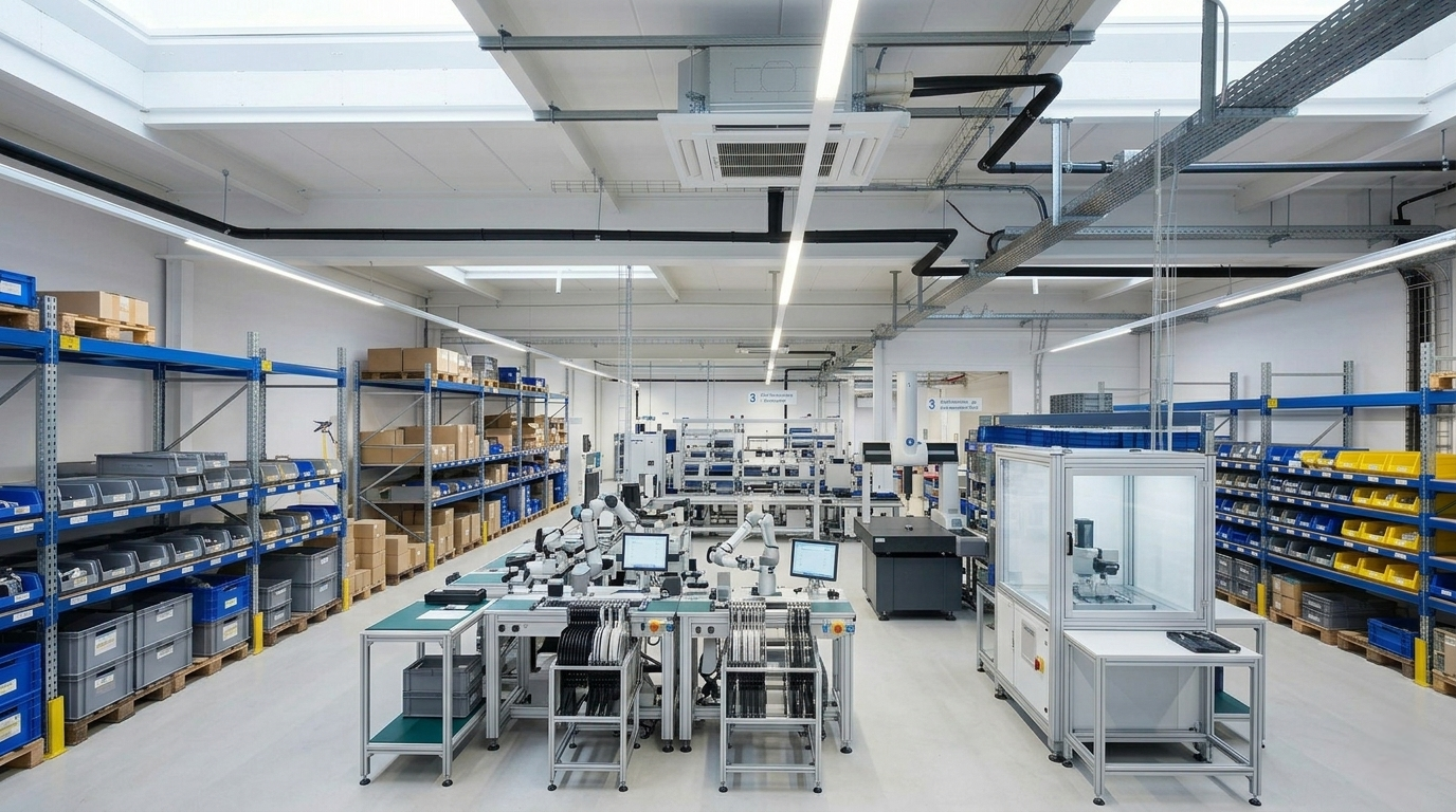 Klimaanlage in einem Produktionsbetrieb