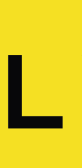 Black capital letter L on a yellow background.