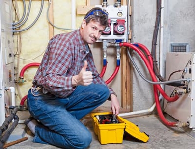servicing a heating system