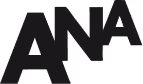 Black stylized letters forming 'ANA' logo.