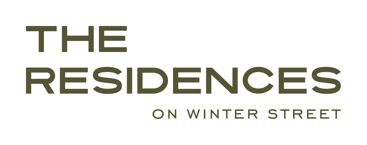 Logo text reading 'THE RESIDENCES ON WINTER STREET' in bold uppercase letters.