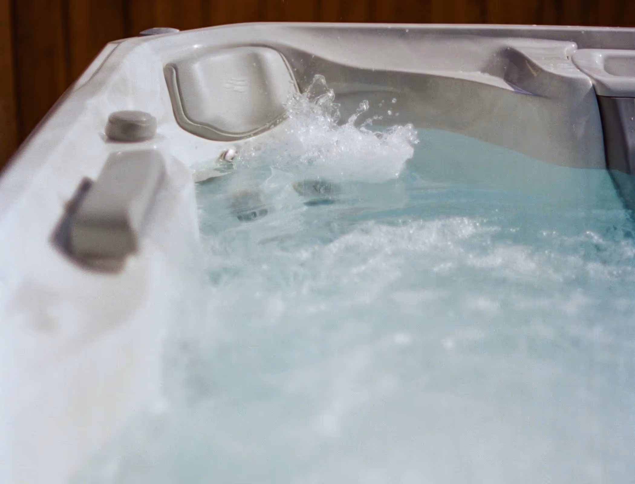 Empty hot tub