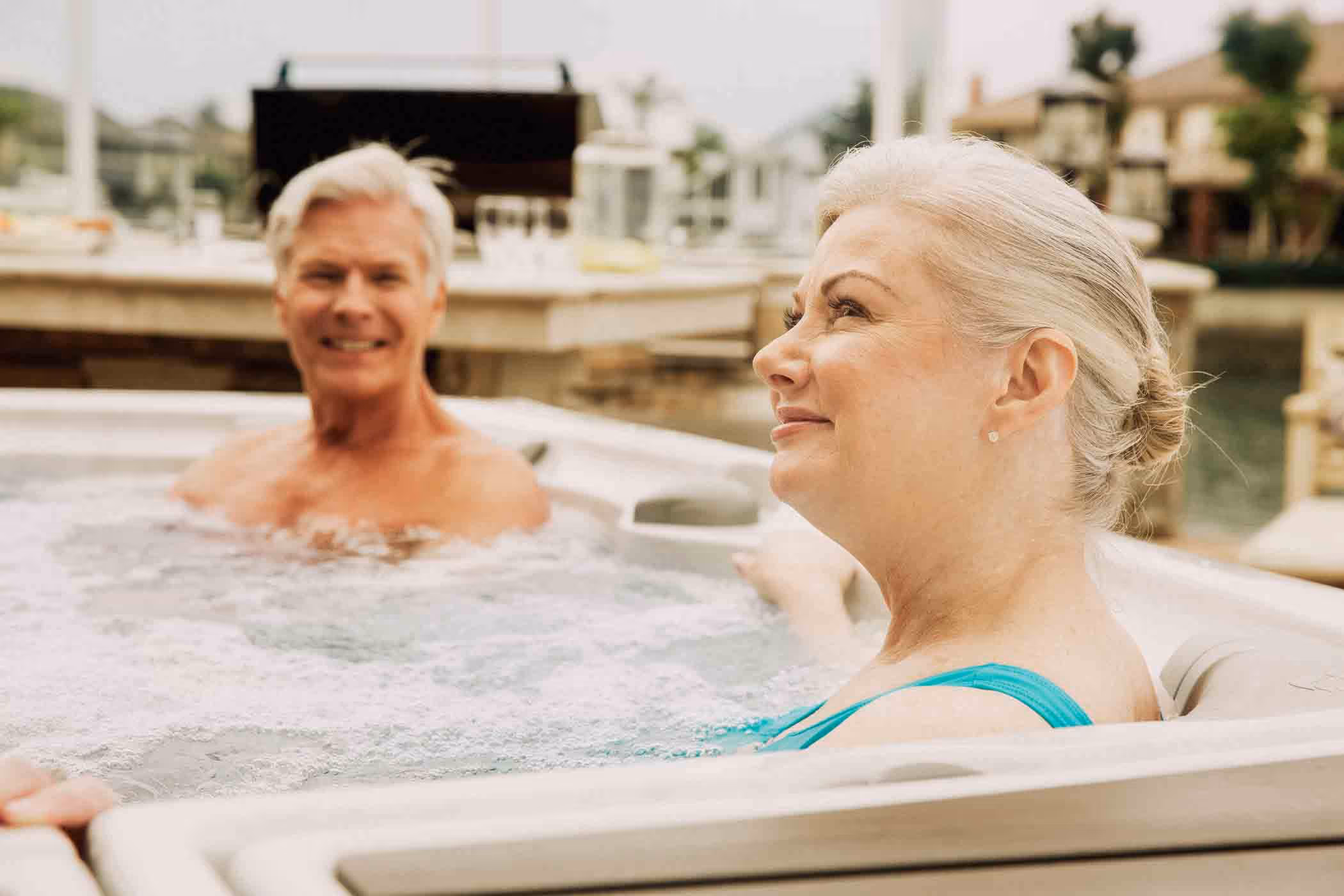 Seniors in Swim Spa