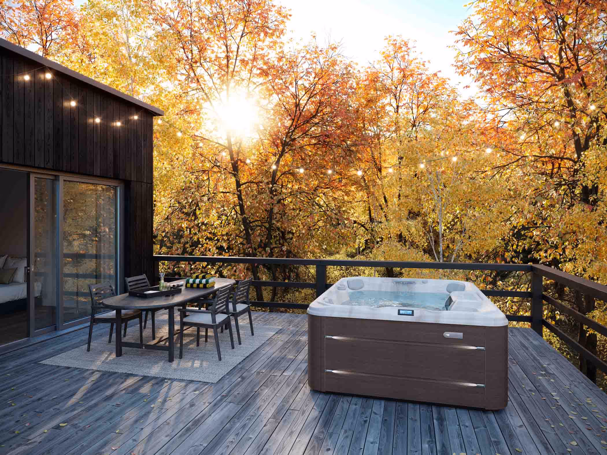 Spa on a deck