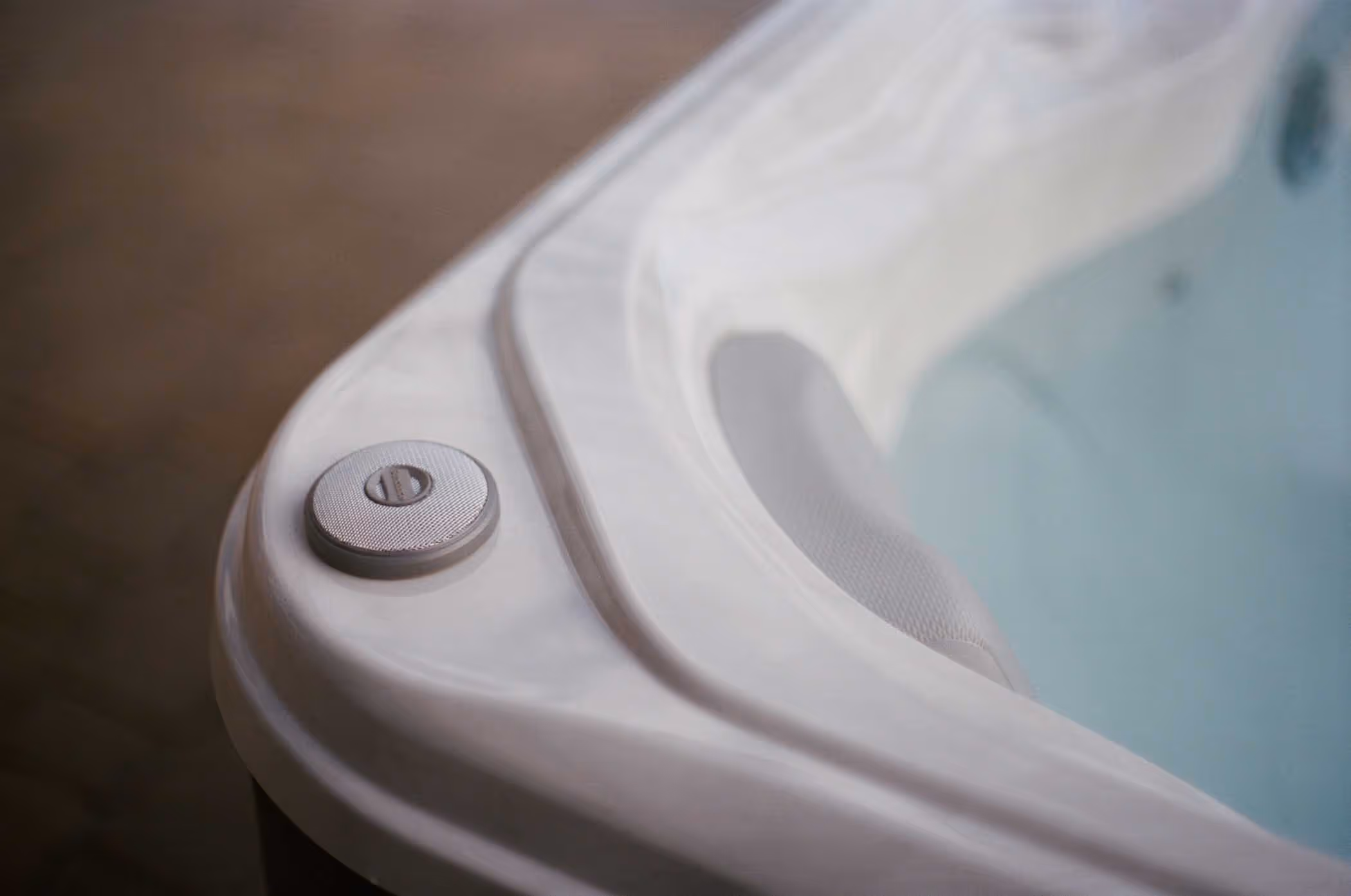 Hot tub water close up