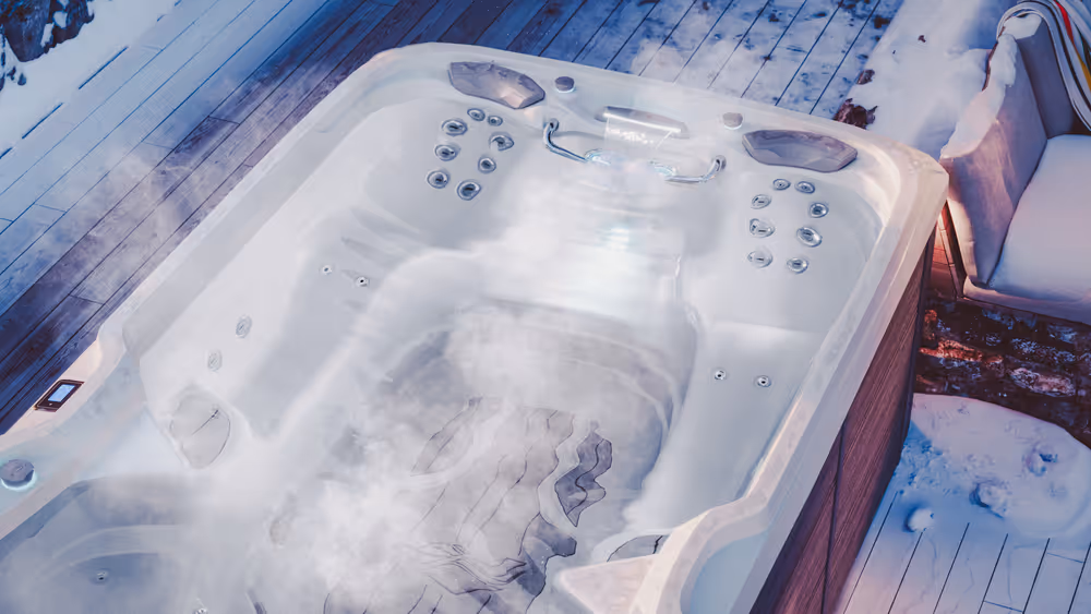 swim spa in winter