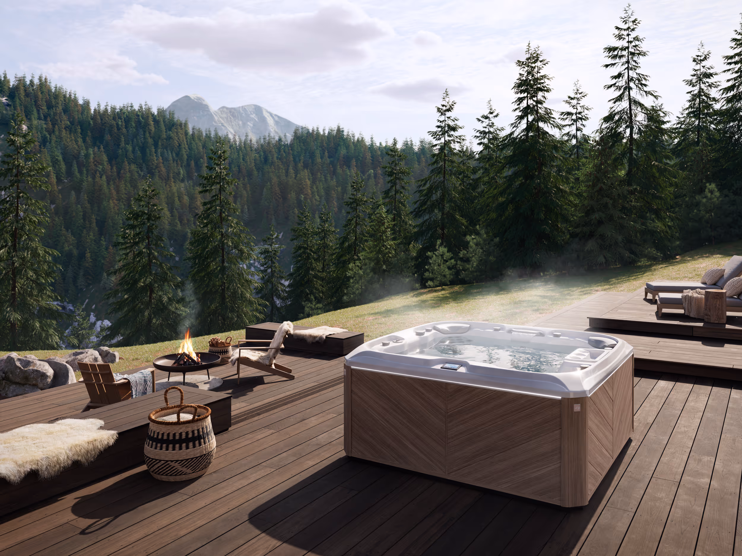 Vistamar hot tub in scenic backyard